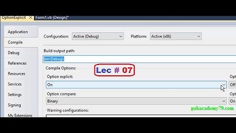 Option Explicit in Vb.net Urdu/Hindi