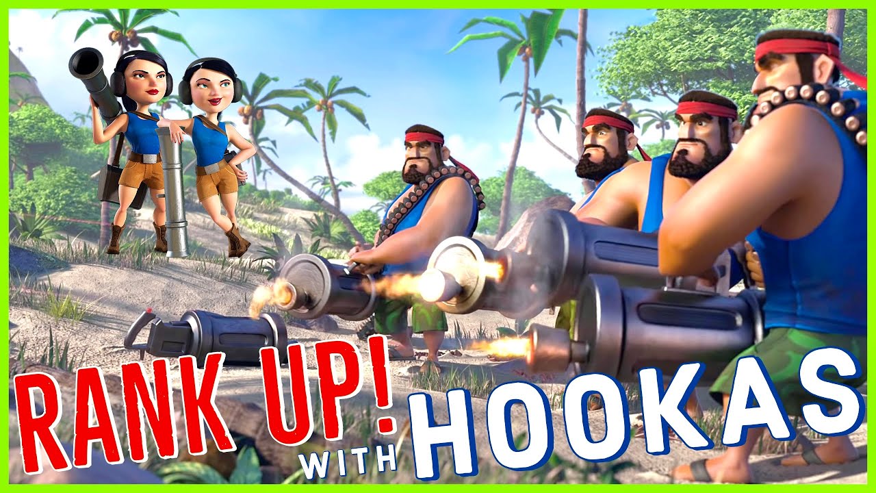 all HOOKAS gameplay 😎 clear your map with HEAVIES & ZOOKAS // low level BOOM BEACH attack strategy