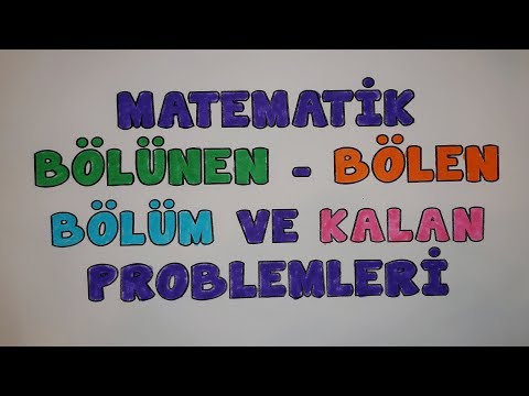 Video: Matematikte bölünmüş ne anlama geliyor?