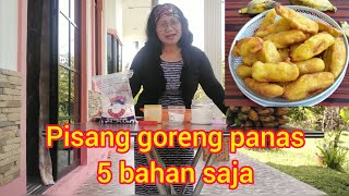 Resepi pisang goreng panas guna 5 bahan saja || sedap