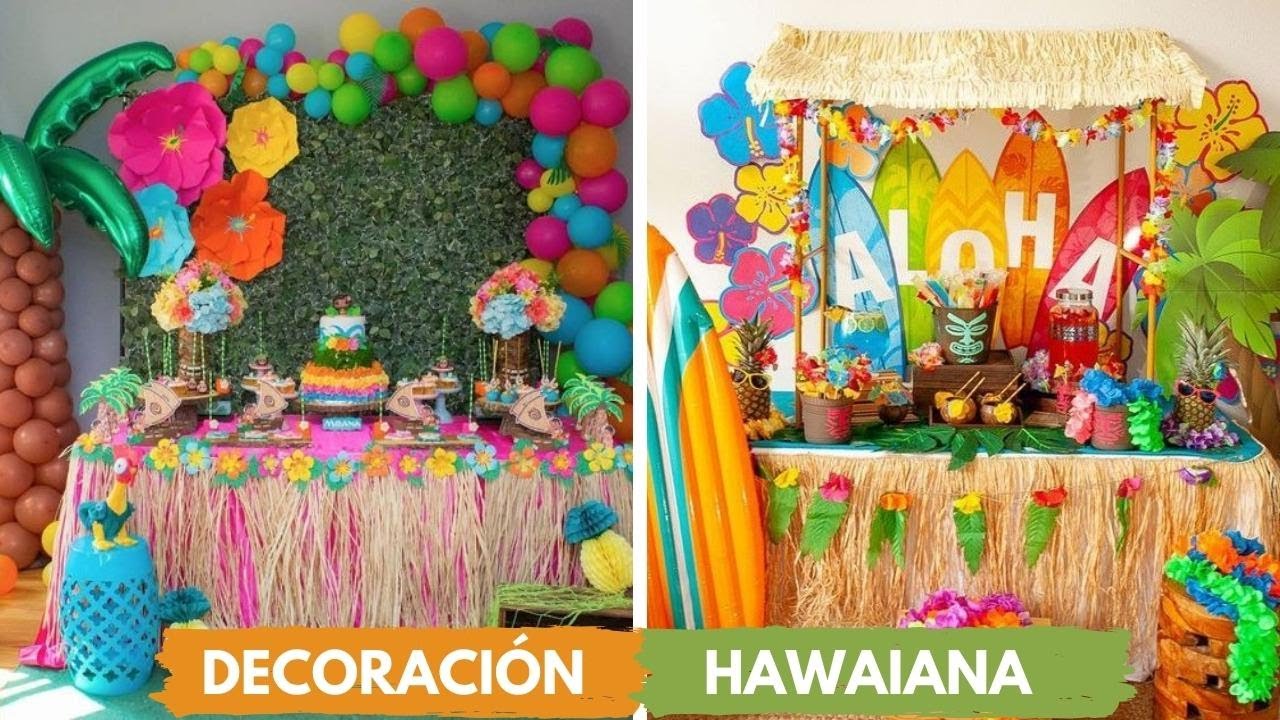 ciclo Rusia Objetivo decoracion fiesta hawaiana - YouTube