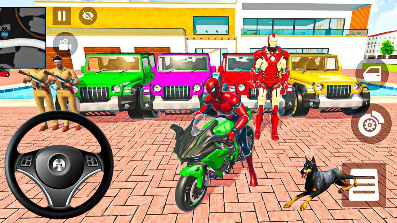 🐝 Indian Thift Auto Android Game 🌿 Monster Spiderman & Super Car🏎️💨 Modify All Car & Bike Showroom 🎮