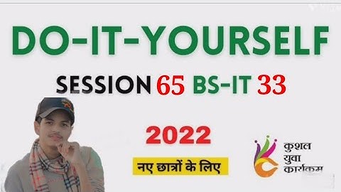 Do-it-yourself session 65 |Bs-cit session 33 ]@oye_its_abu