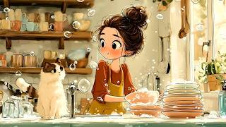 Soft Jazz ☕ Morning Playlist 🫧 | Soapy Morning | Bubbles, the Cat, and a Slow Hour