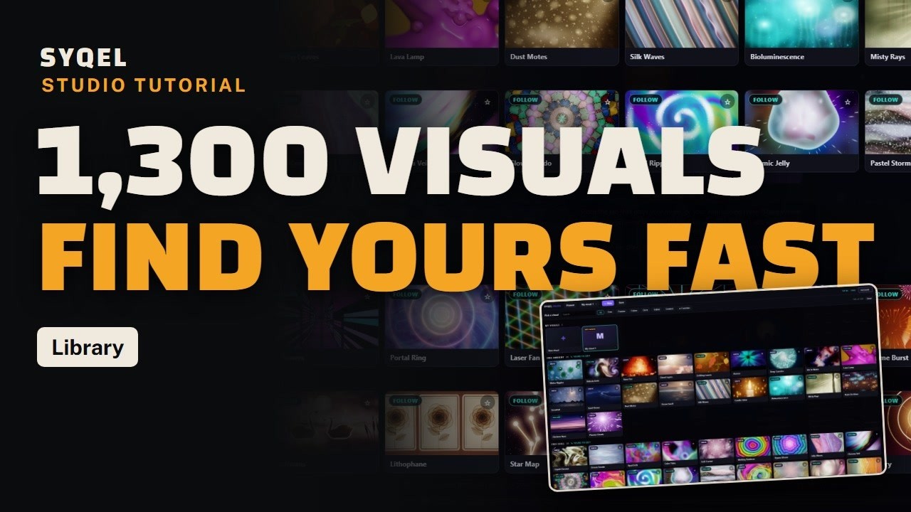 Find a visual in the library: search, filters and favorites