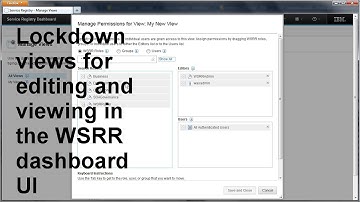 Dashboard Tour in WebSphere Service Registry and Repository V8.5 Part 2