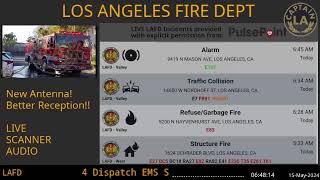 LAFD - *LIVE* Los Angeles Fire Department SCANNER Radio // FIRE & EMS // 14-May-2024 // LA CAPTAIN