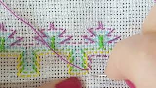 : Swedish Weaving (Huck Weaving) for Beginners/ (Vagonite Embroidery)- pattern 10