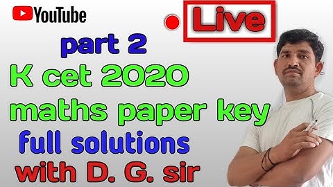 karnataka cet 2020 maths key with full solutions