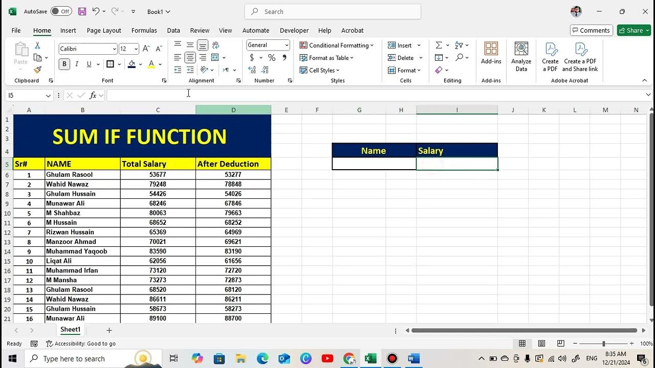 What is SUM IF function in Excel | Use of Sum If in Excel | - YouTube