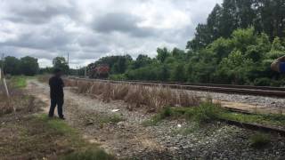 World's shortest stack train-NS 22Q starring BNSF GEVO's Meridian MS