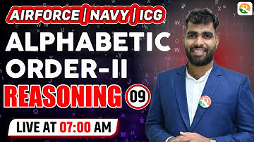 Alphabetic Order-2 | Airforce Reasoning Classes |Airforce y group Reasoning 2024 |Airforce Reasoning