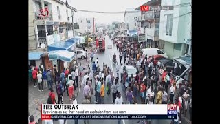 Live: Adjoining Building next to Multimedia gutted - News Desk on JoyNews (22-4-20)