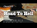 Road To Hell - instrumental guitar cover with Tabs and Chords, レッスン, como tocar, табулатуры