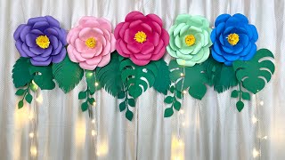 How to make Giant Paper Flowers Backdrop for any occasion at home