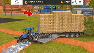Making Straw Square Bales With Multiplayer In Fs18 | Fs18 Multiplayer Gameplay | Timelapse
