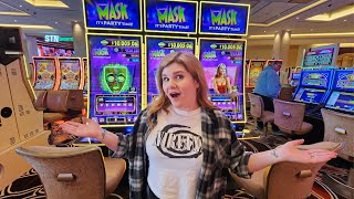 Hitting Every Bonus on the New MASK Slot Machines!!