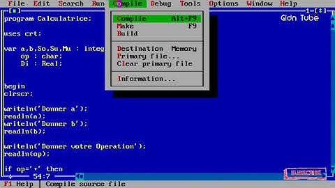 Turbo Pascal 4eme Partie : Comment Programmer Une Calculatrice