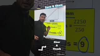 How to Calculate No of Riser & Treads |YAHYA SIR ||#viral#shorts#viralreels#reels #stair #staircase