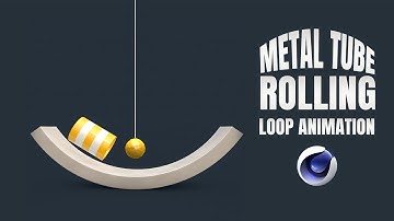 Metal Tube Rolling Satisfying Loop Animation