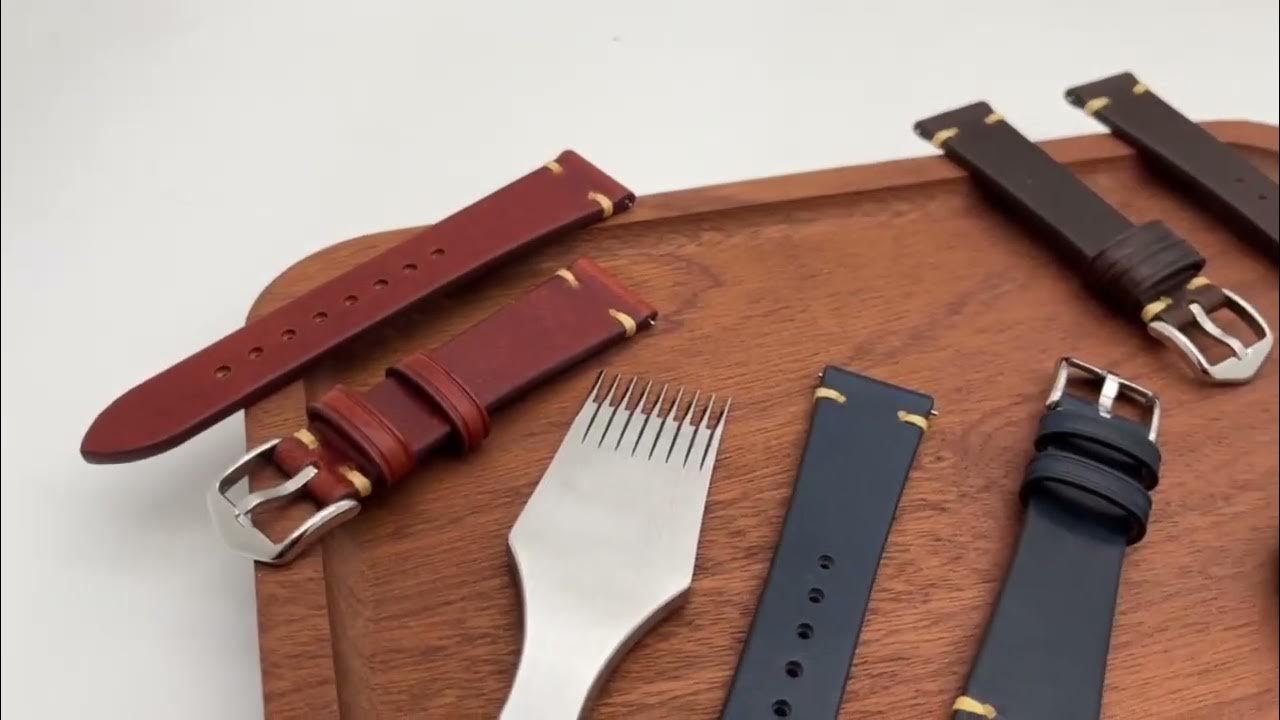 Wholesale Handmade Two piece Vintage Watch Strap 20mm 22mm 24mm 26mm