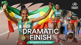 Ethiopian sweep in the women's 10,000m 🤯 | World Athletics Championships Budapest 23