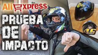 Descompostura césped celestial CASCO de MOTO de ALIEXPRESS PRUEBA de IMPACTO casco CHINO - YouTube