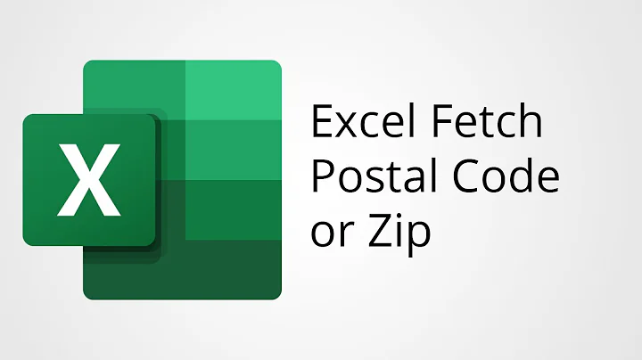 Find Postal Code/Zip Code for Address in Excel