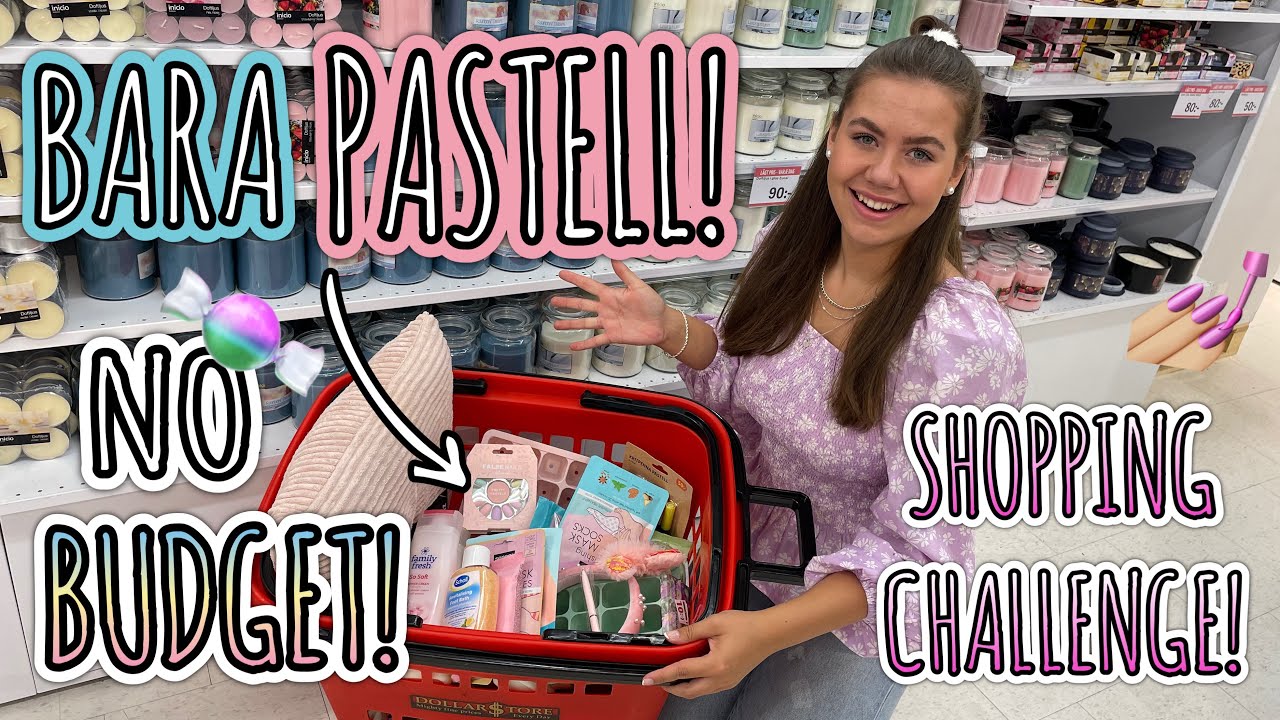 NO BUDGET * BARA PASTELL* SHOPPING CHALLENGE!💅🏼🍬👗