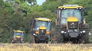 JCB Fastracs ploughing, 740 hp, 18 furrows, 70 acres, 6 hours