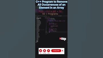 program of remove all occurrences elements arrays in C++| #shorts #ytshorts #youtubeshorts #trending
