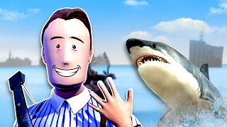 Escaping Shark Infested Waters on a RAFT!  - Sam and Dan Floaty Flatmates Gameplay screenshot 2