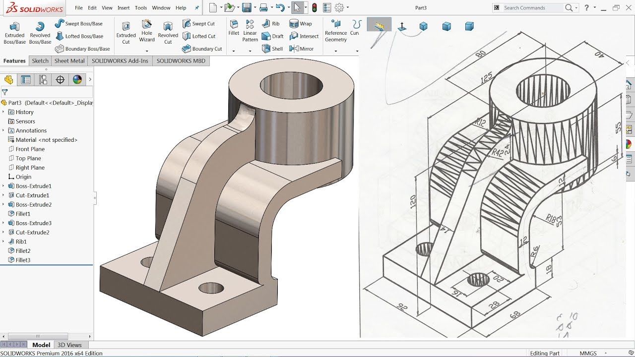 SolidWorks Drawings With Dimensions