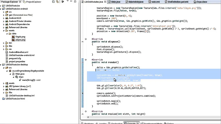 Libgdx [Desktop/Android/iOS] Made Easy Tutorial 11 - Animation
