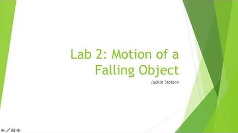 Lab2: Motion of a Falling Object