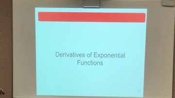 Chapter 5 Lesson 4 Exponential Functions Differentiation and Integration