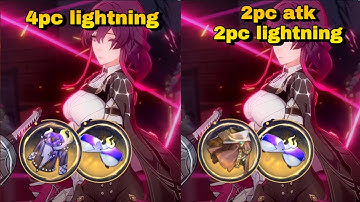 Kafka: 4pc sizzling thunder vs 2pc musketeer & sizzling thunder Relic Comparison | Honkai Star Rail