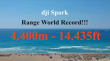 Dji Spark Range World Record 4400 meters - Emergency Landing -  FCC CE and sport+ hack !!