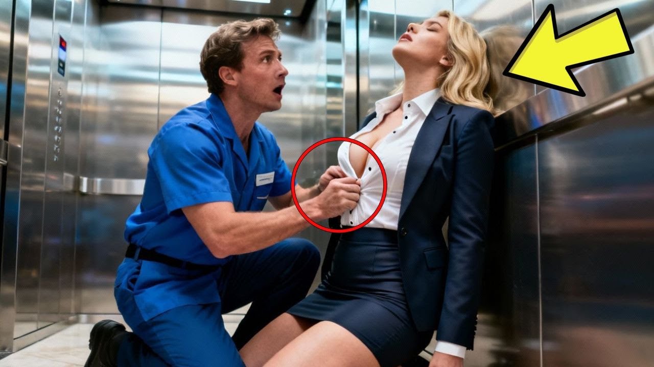 Die Millionärs-CEO kippt im Aufzug um – Was der Single-Hausmeister tut, wird dich schockieren…