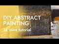 DIY - How to Make a Textured Abstract Painting with gold. Tutorial  for Beginners