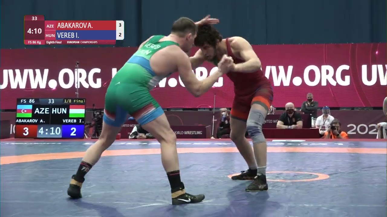 1/8 FS - 86 kg: A. ABAKAROV (AZE) v. I. VEREB (HUN)