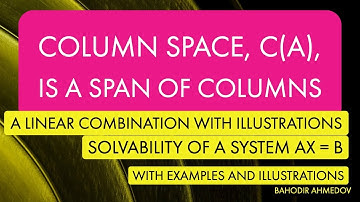 Column Space is a Span of Columns? What does it mean?