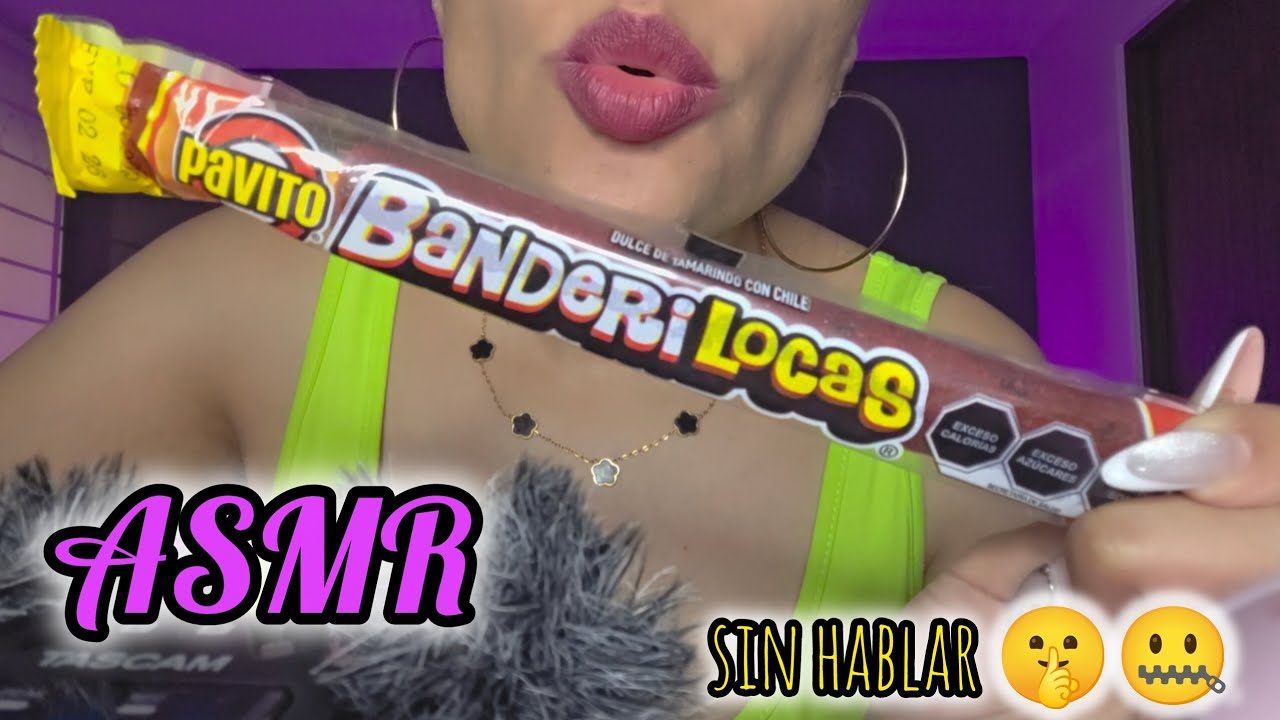 ASMR SIN HABLAR| BANDERILLA DE TAMARINDO y CHILE| DIVERTIDO Y RELAJANTE #asmr #notalking #asmrsounds