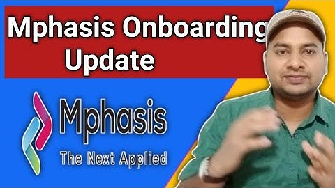 Mphasis latest onboarding update | #mphasis #onboarding @Vikasteach