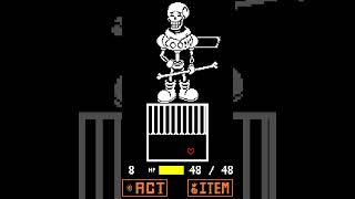 LVTALE PAPYRUS BATTLE 1st turn NO HIT #undertale #papyrus #undertalepapyrus  #nohit
