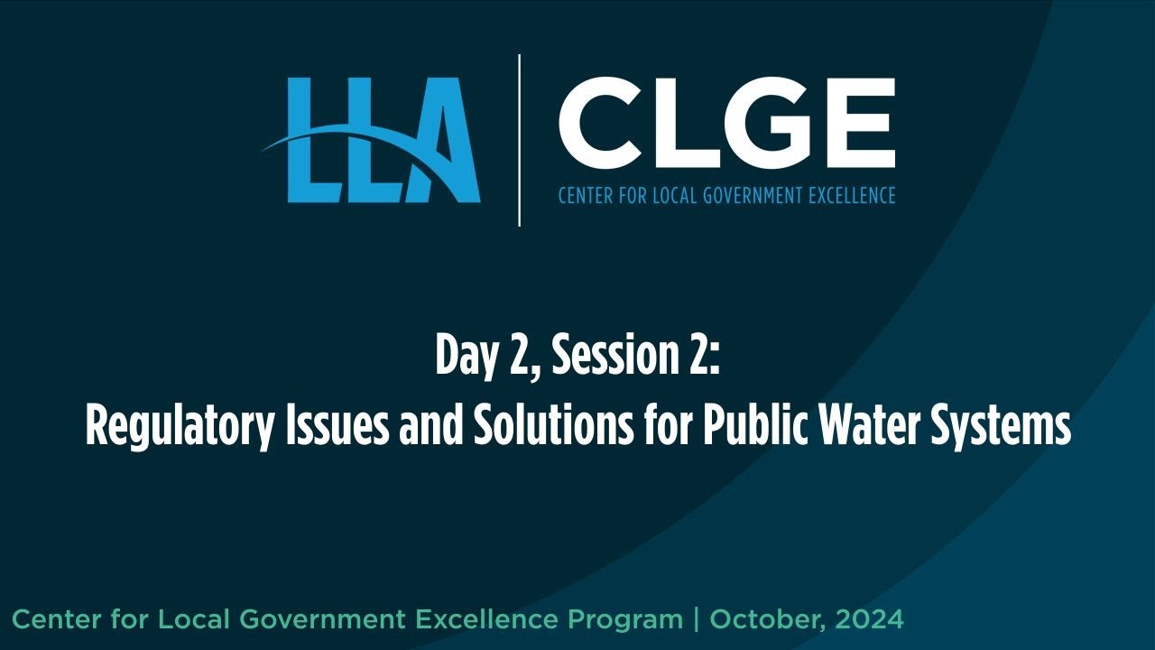 Regulatory Issues and Solutions for Public Water Systems