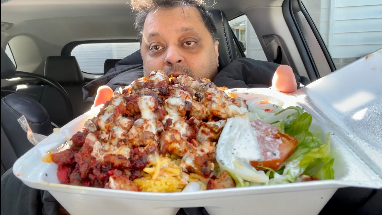 Eating that Lamb over rice & 🍗 YouTube