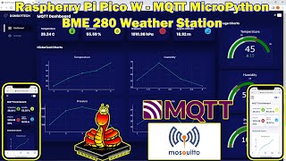 Raspberry Pi Pico W - MicroPython MQTT - BMP/BME 280 Weather Station