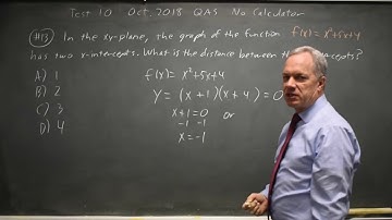 SAT Test 10: Quadratic equations - question #3-13