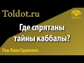 Под каким деревом зарыт клад? Где спрятаны тайны каббалы? Рав Леви Гдалевич